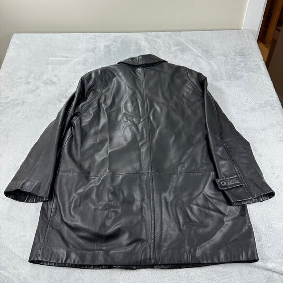 Danier Black Genuine Leather Jacket Men's Large - Picture 15 of 16